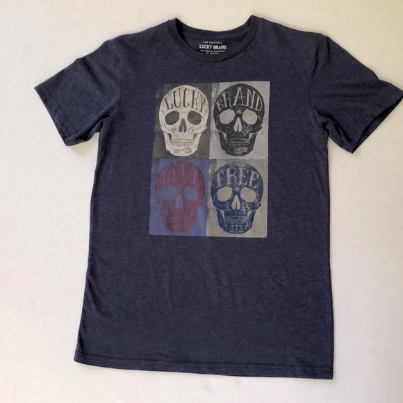 Lucky Brand Tops - Lucky Brand Skull Live Free Women’s Tee Size Medium/ Large